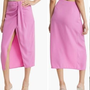 Open edit faux wrap skirt 1x pink. New with tags.